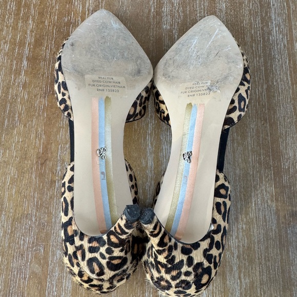 Sam Edelman Jaina d'Orsay Pumps Leopard Calf Hair - Picture 6 of 8